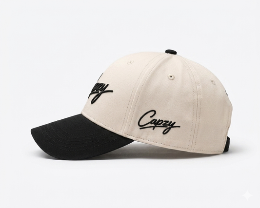 Capzy Signature Black Beige Cap