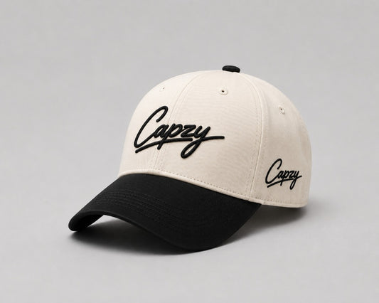 Capzy Signature Black Beige Cap