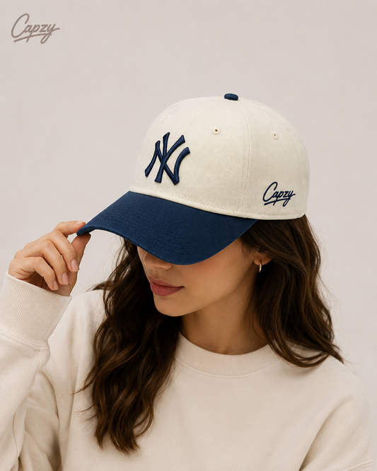 Capzy NY Embroidered Cap – Blue